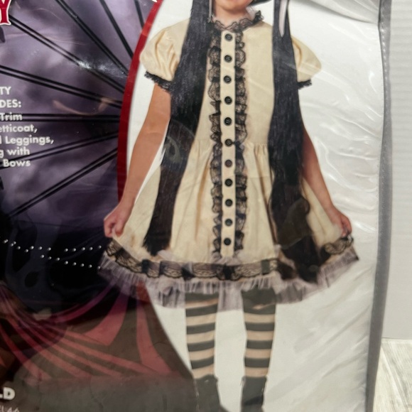 SPIRIT SIGNATURE COLLECTION CREEPY DOLL CHILD COSTUME DRESS SIZE S 4-6 NEW - Picture 3 of 9
